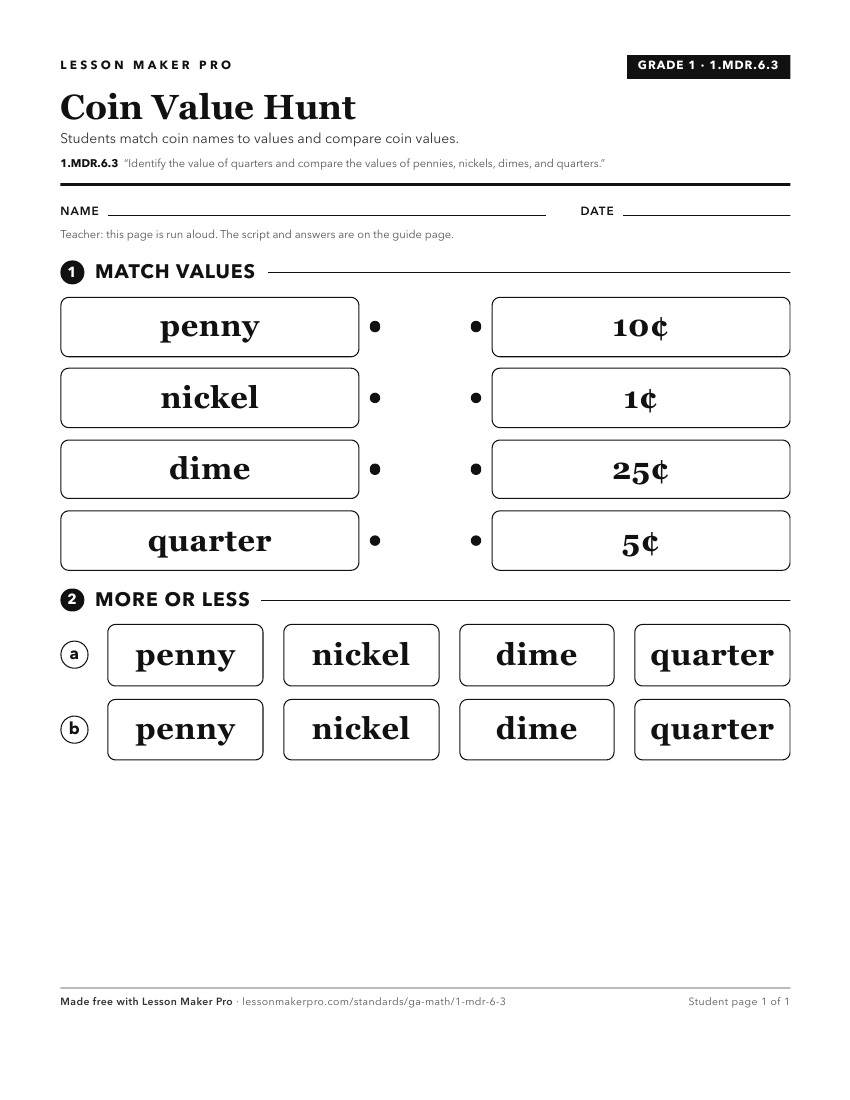 Preview of the 1.MDR.6.3 printable worksheet