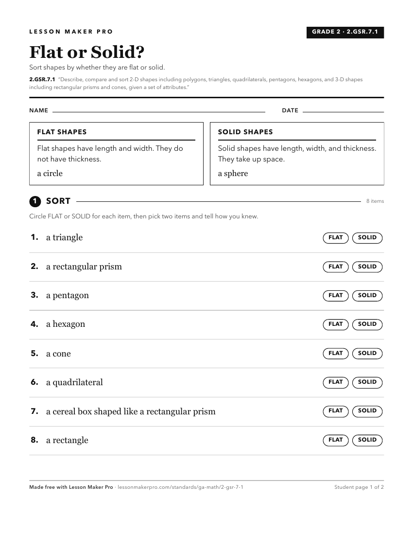 Preview of the 2.GSR.7.1 printable worksheet