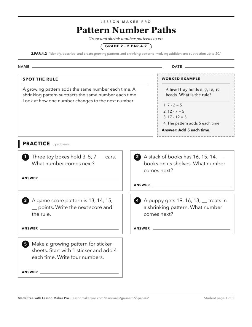 Preview of the 2.PAR.4.2 printable worksheet