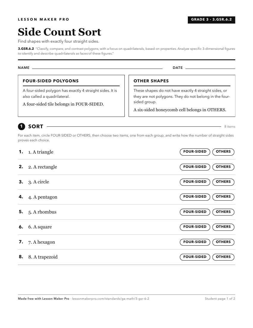 Preview of the 3.GSR.6.2 printable worksheet