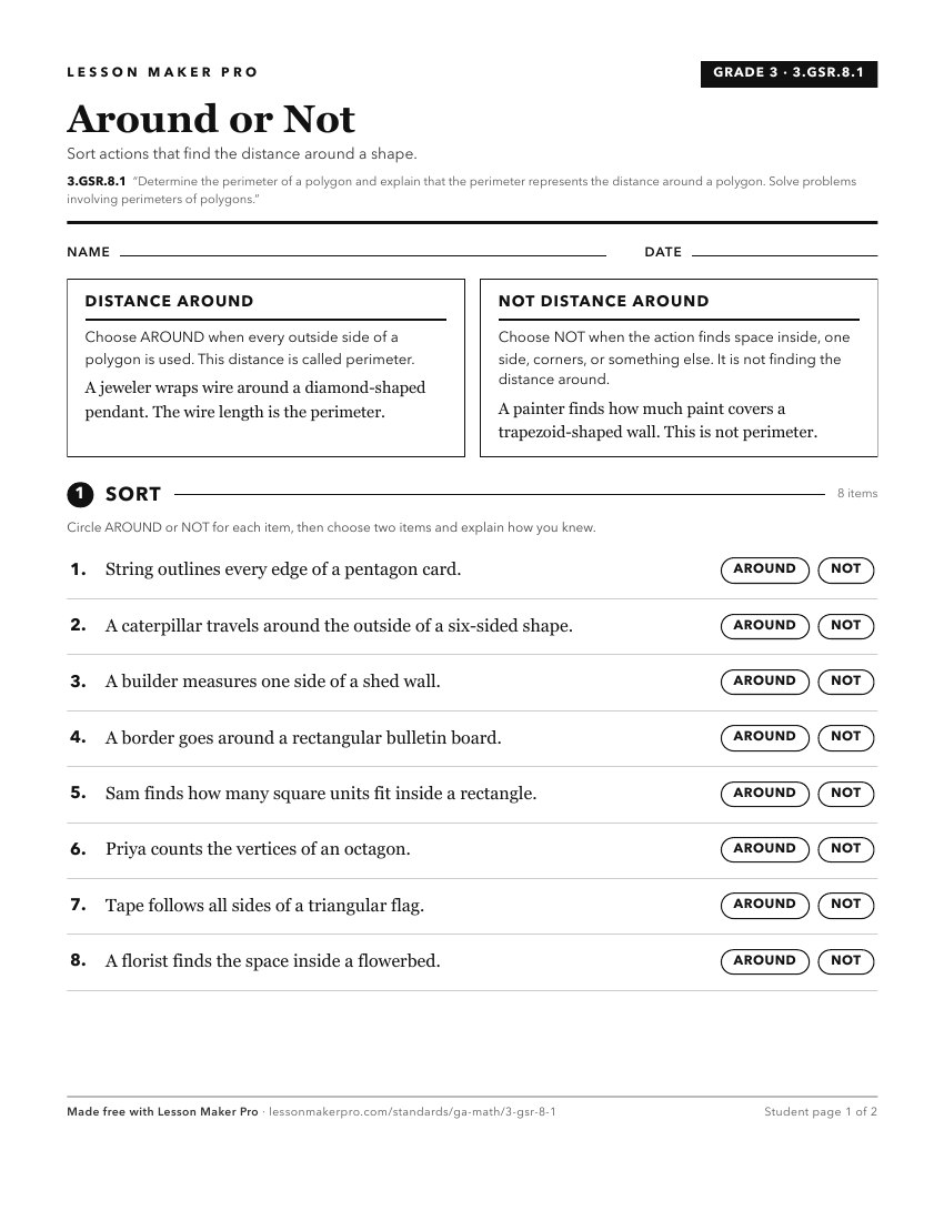 Preview of the 3.GSR.8.1 printable worksheet