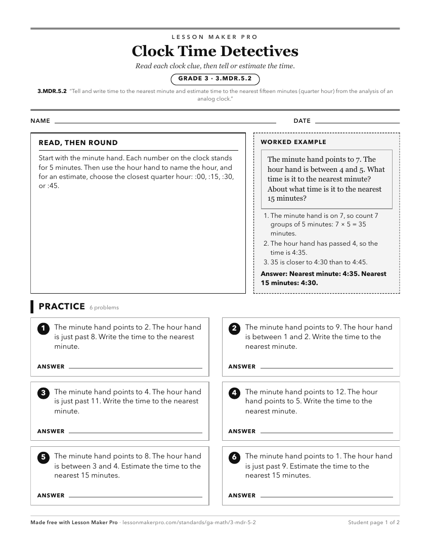 Preview of the 3.MDR.5.2 printable worksheet