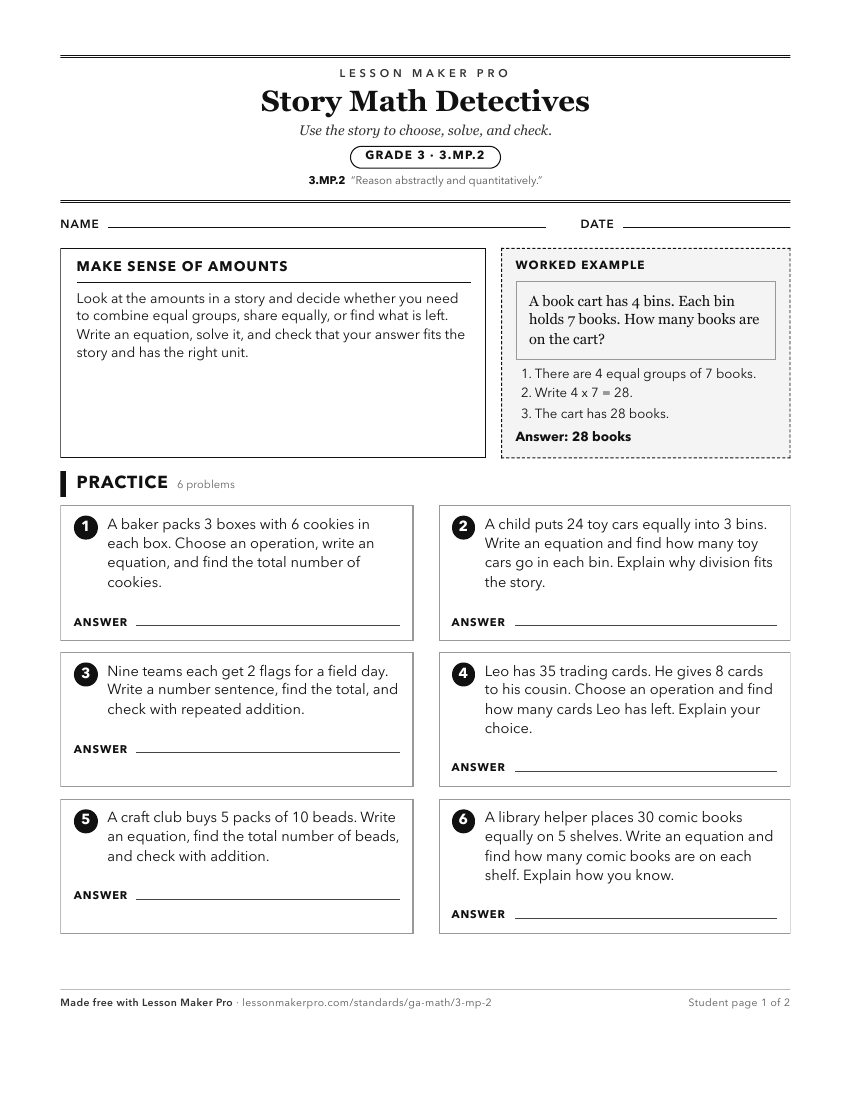 Preview of the 3.MP.2 printable worksheet