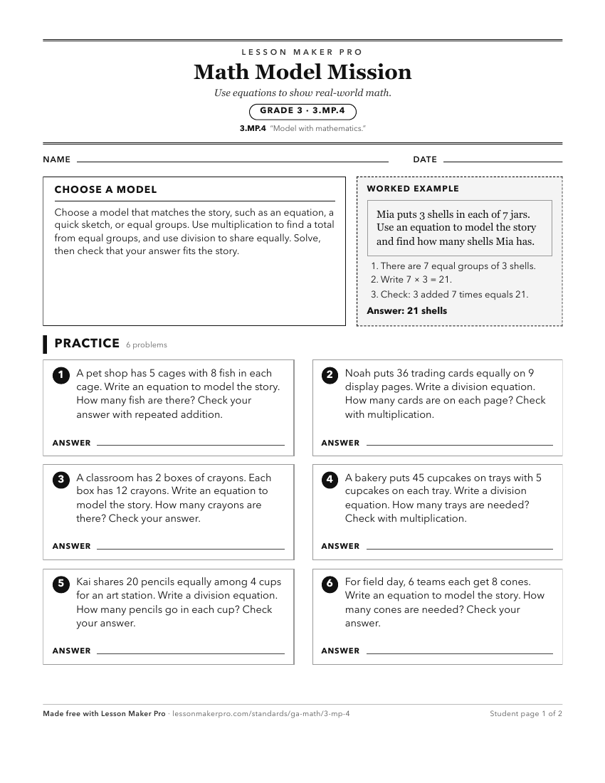 Preview of the 3.MP.4 printable worksheet