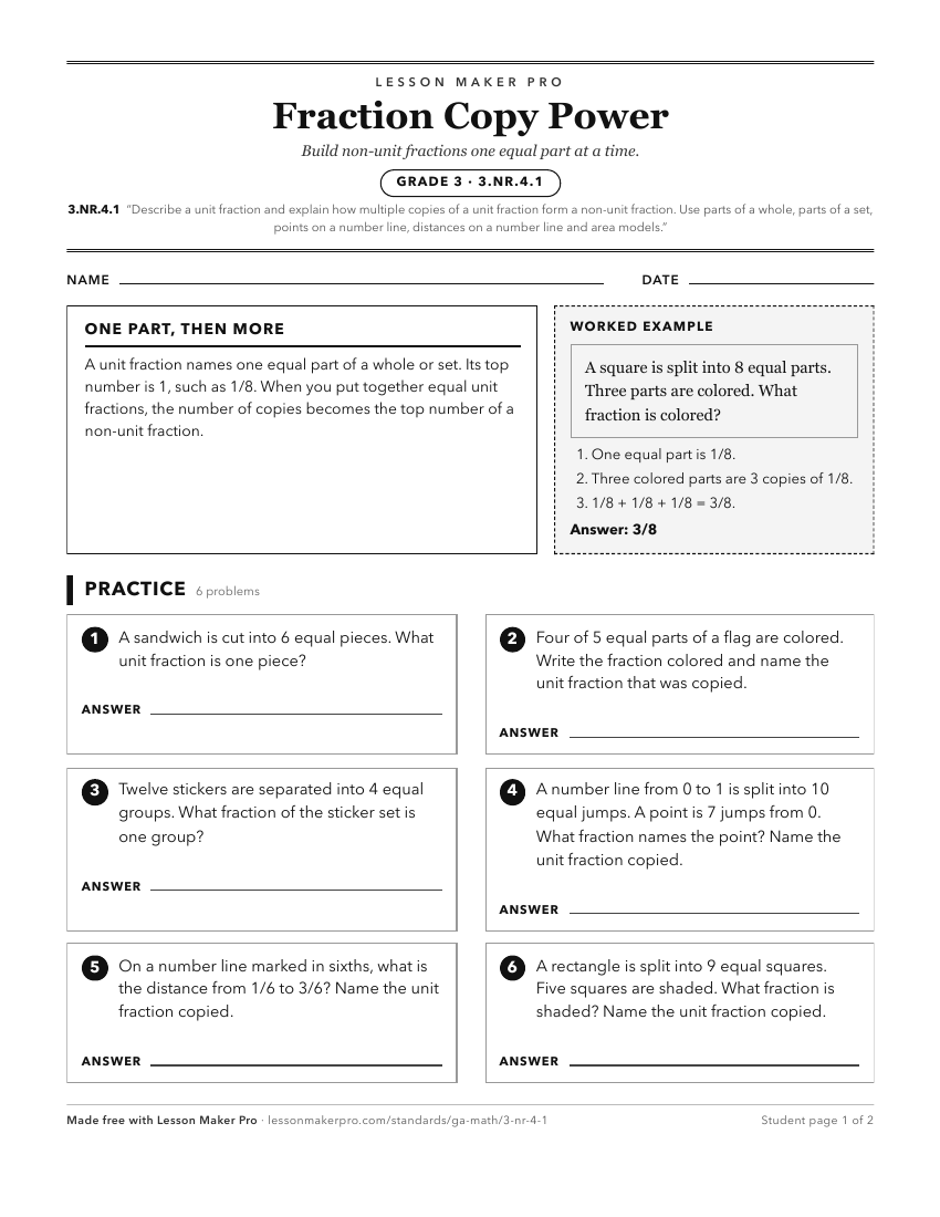 Preview of the 3.NR.4.1 printable worksheet