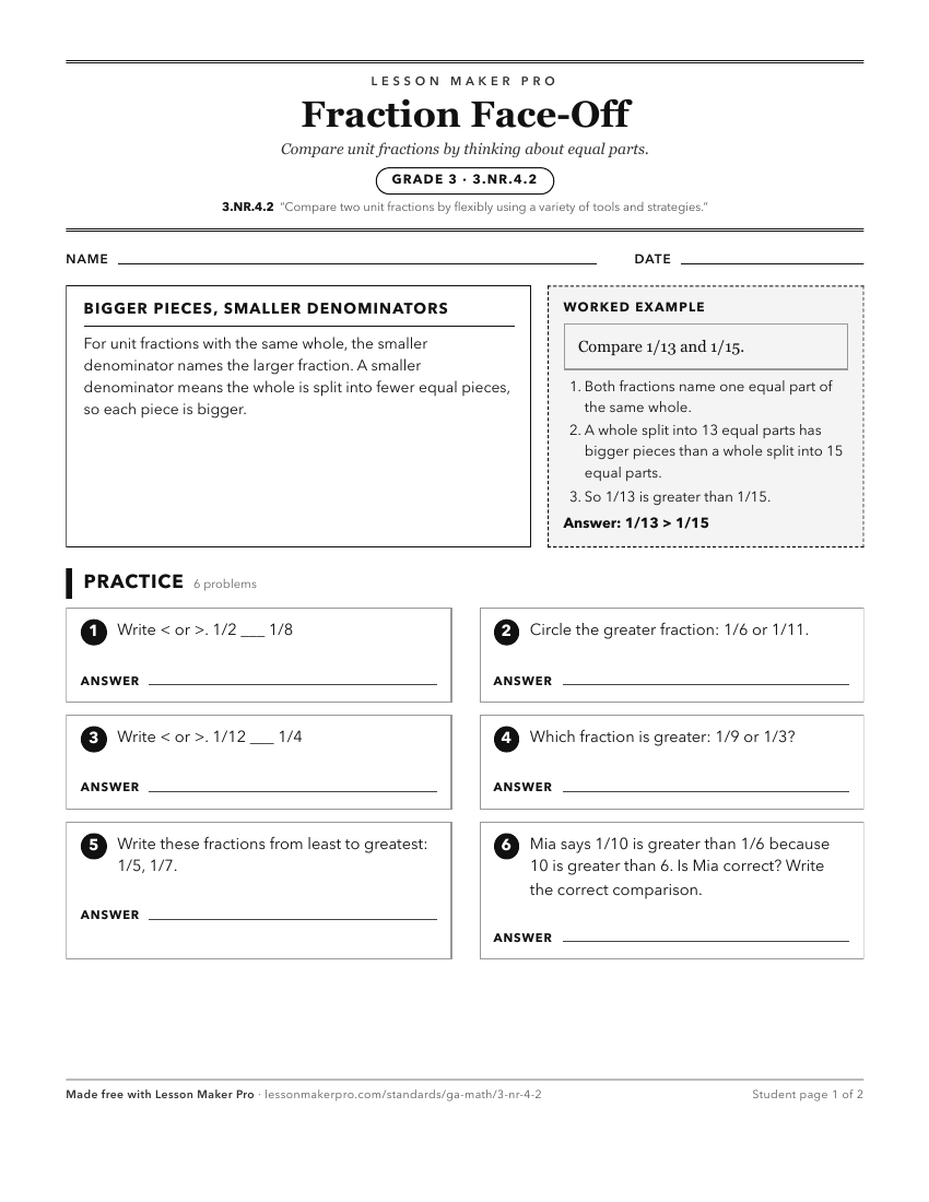 Preview of the 3.NR.4.2 printable worksheet