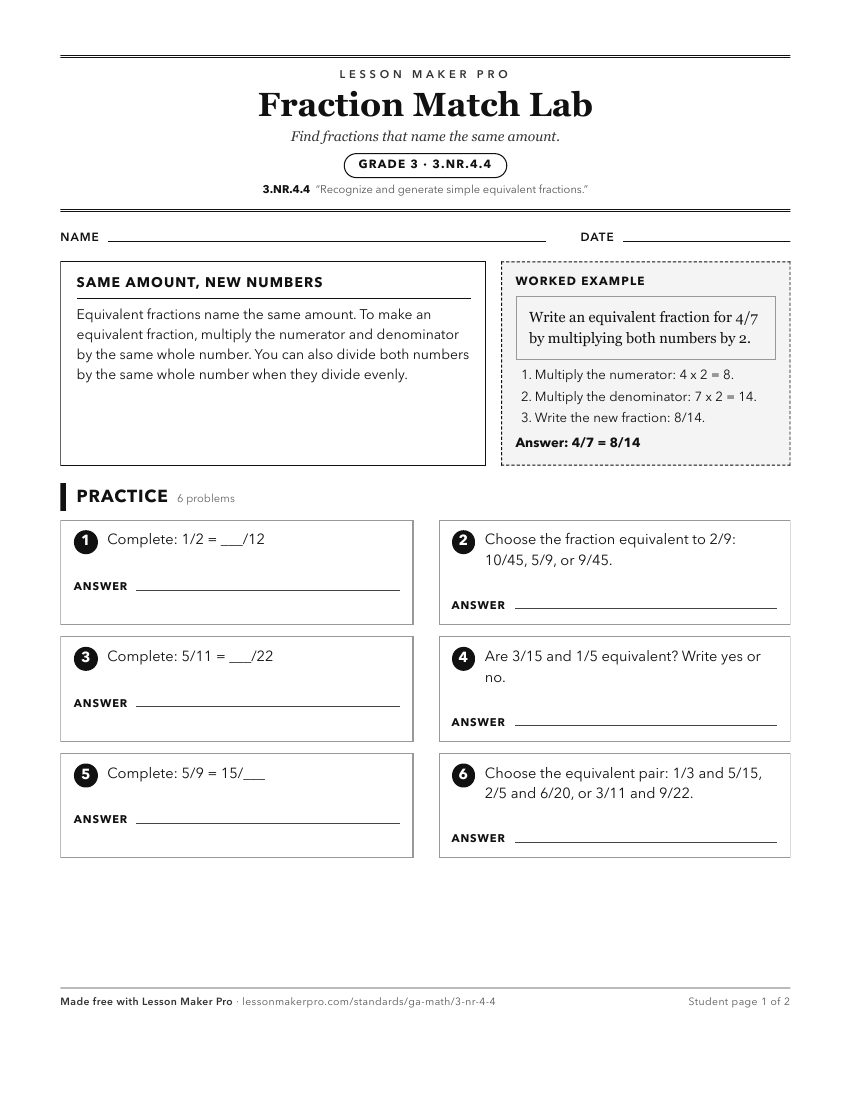 Preview of the 3.NR.4.4 printable worksheet
