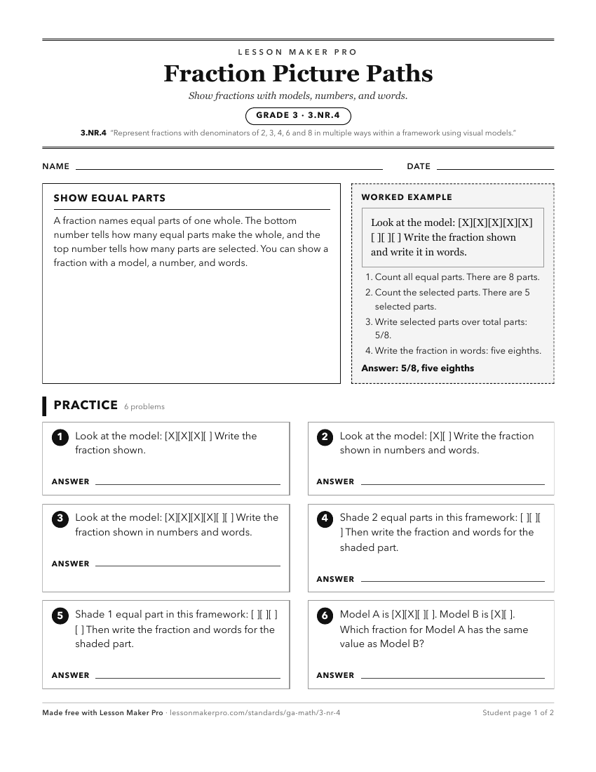 Preview of the 3.NR.4 printable worksheet