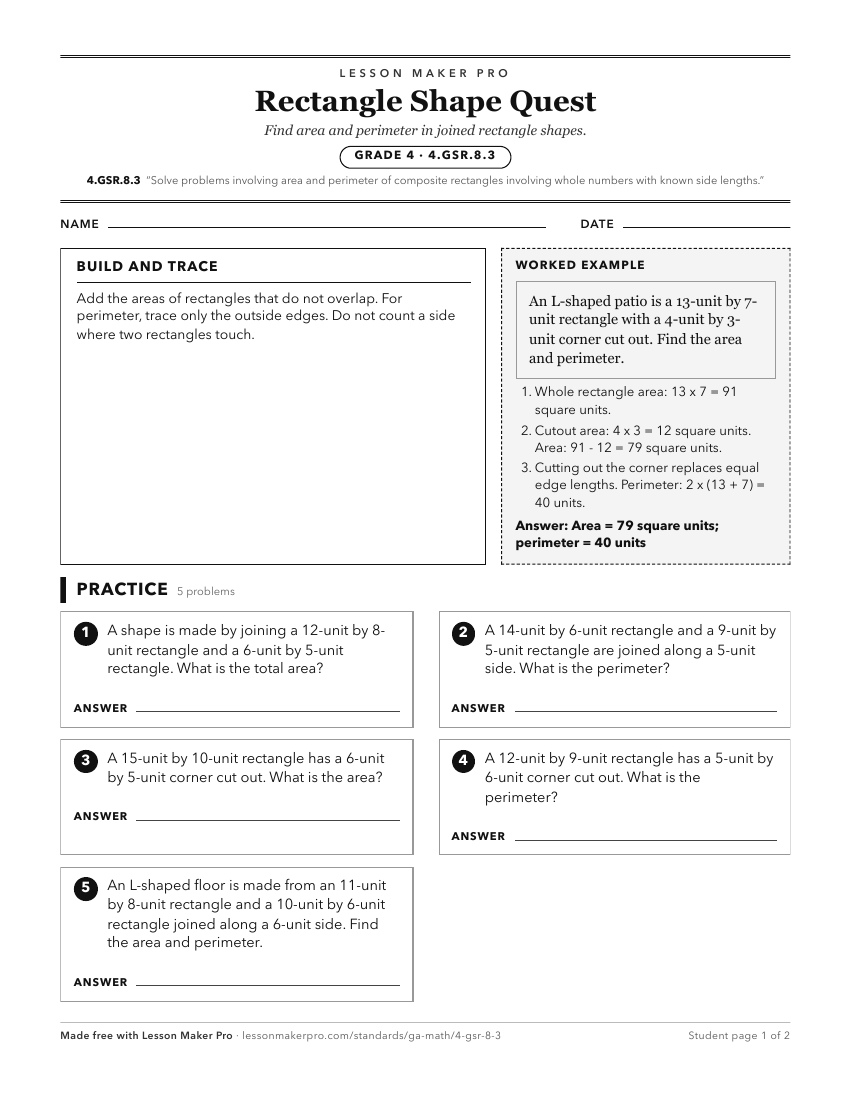 Preview of the 4.GSR.8.3 printable worksheet