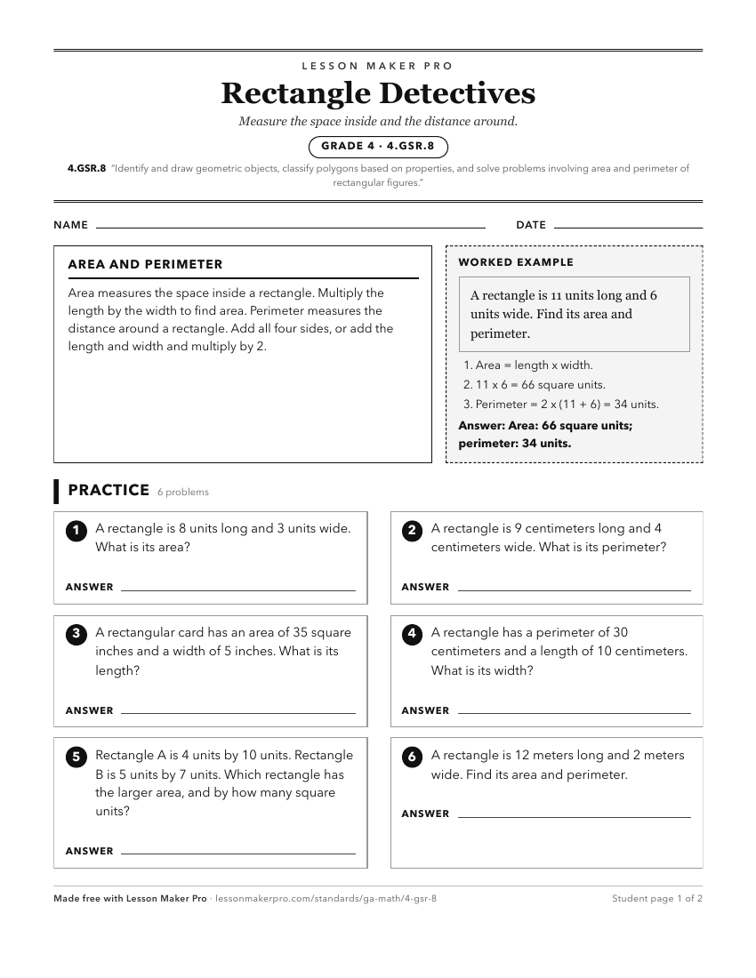 Preview of the 4.GSR.8 printable worksheet