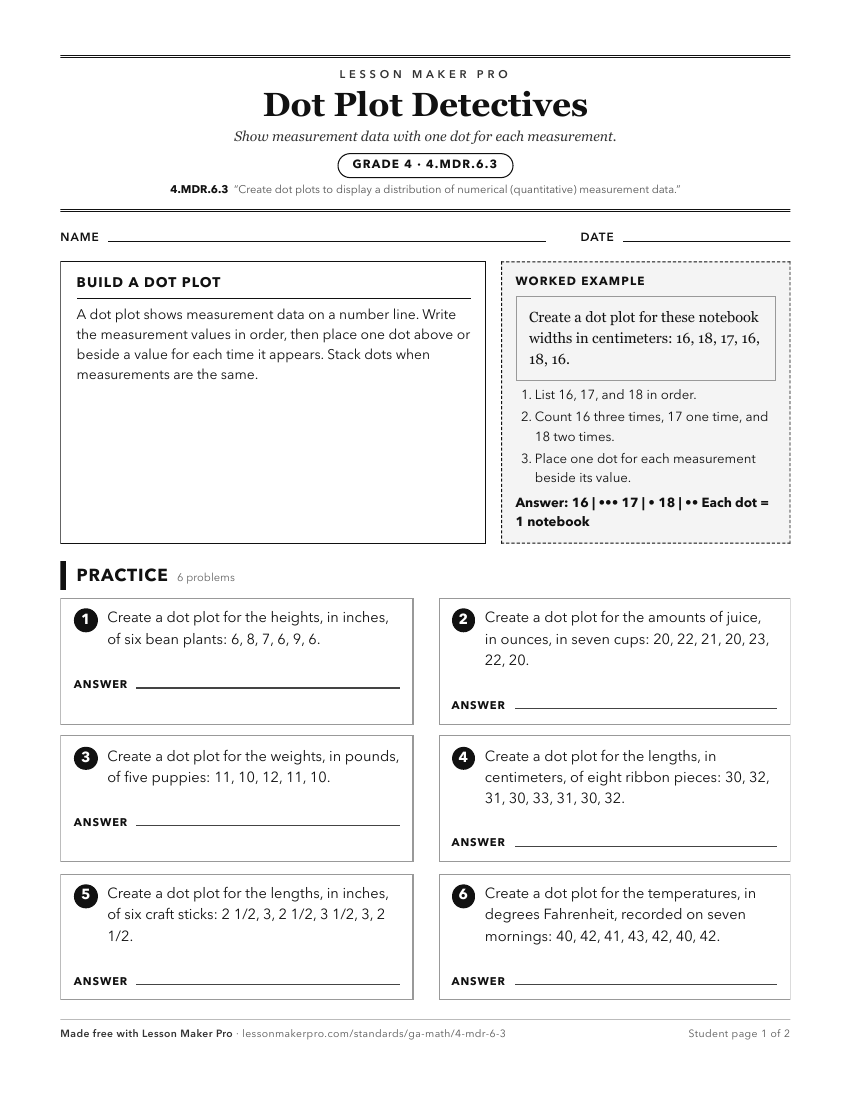 Preview of the 4.MDR.6.3 printable worksheet