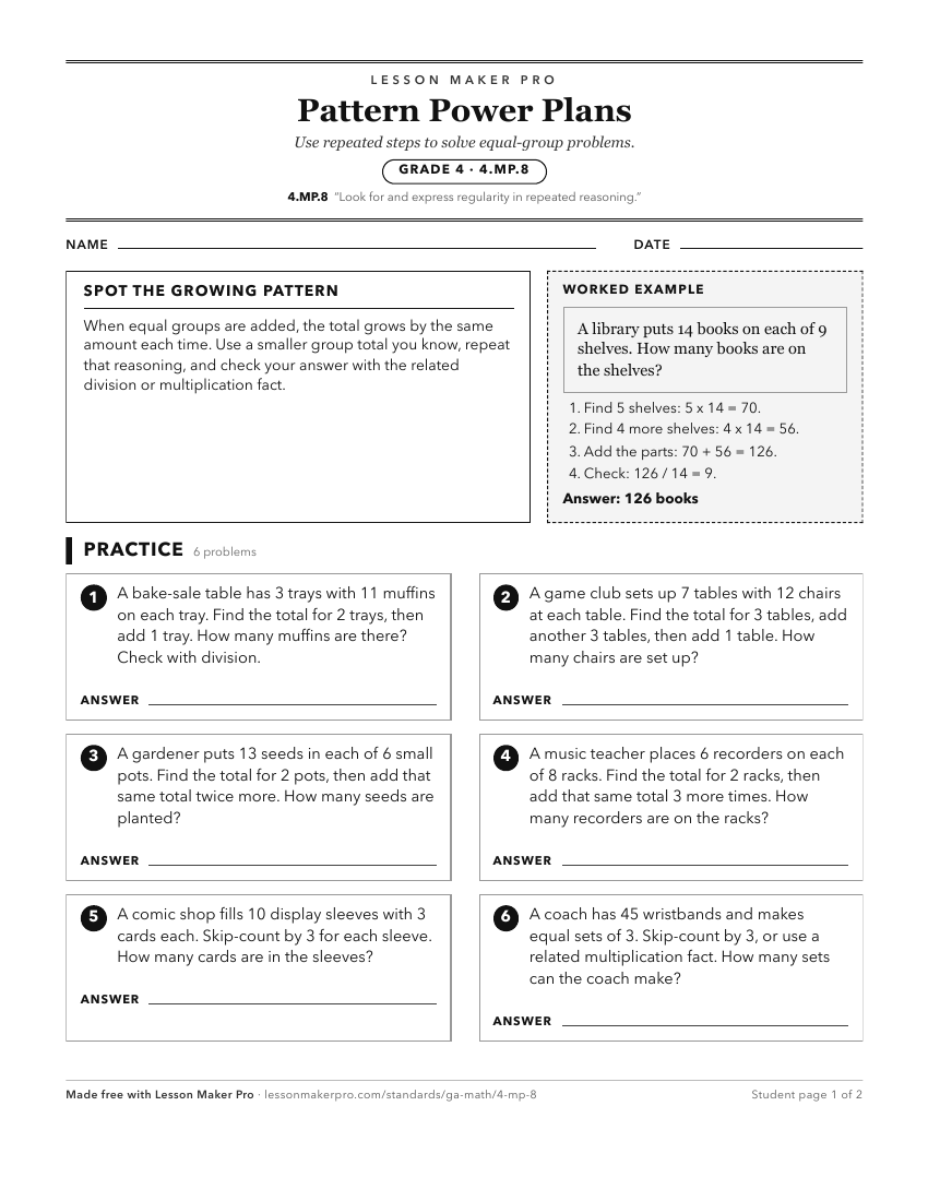 Preview of the 4.MP.8 printable worksheet