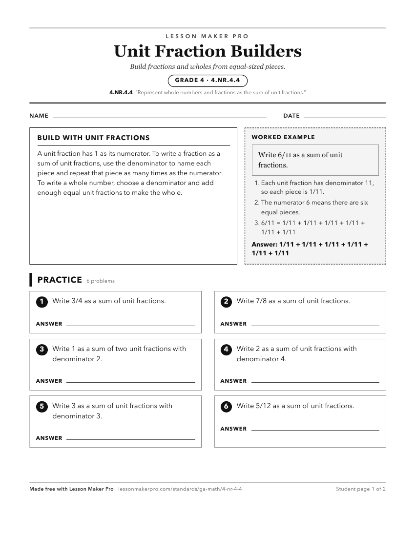 Preview of the 4.NR.4.4 printable worksheet