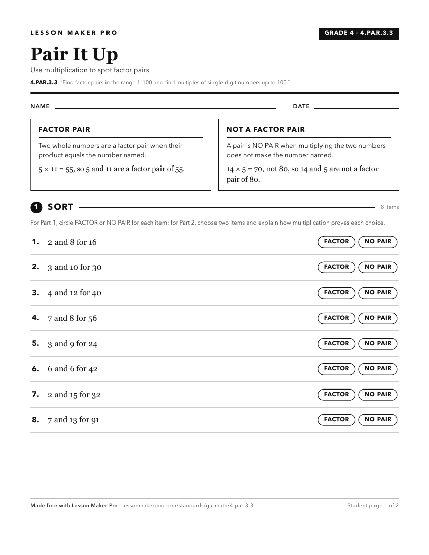 Preview of the 4.PAR.3.3 printable worksheet
