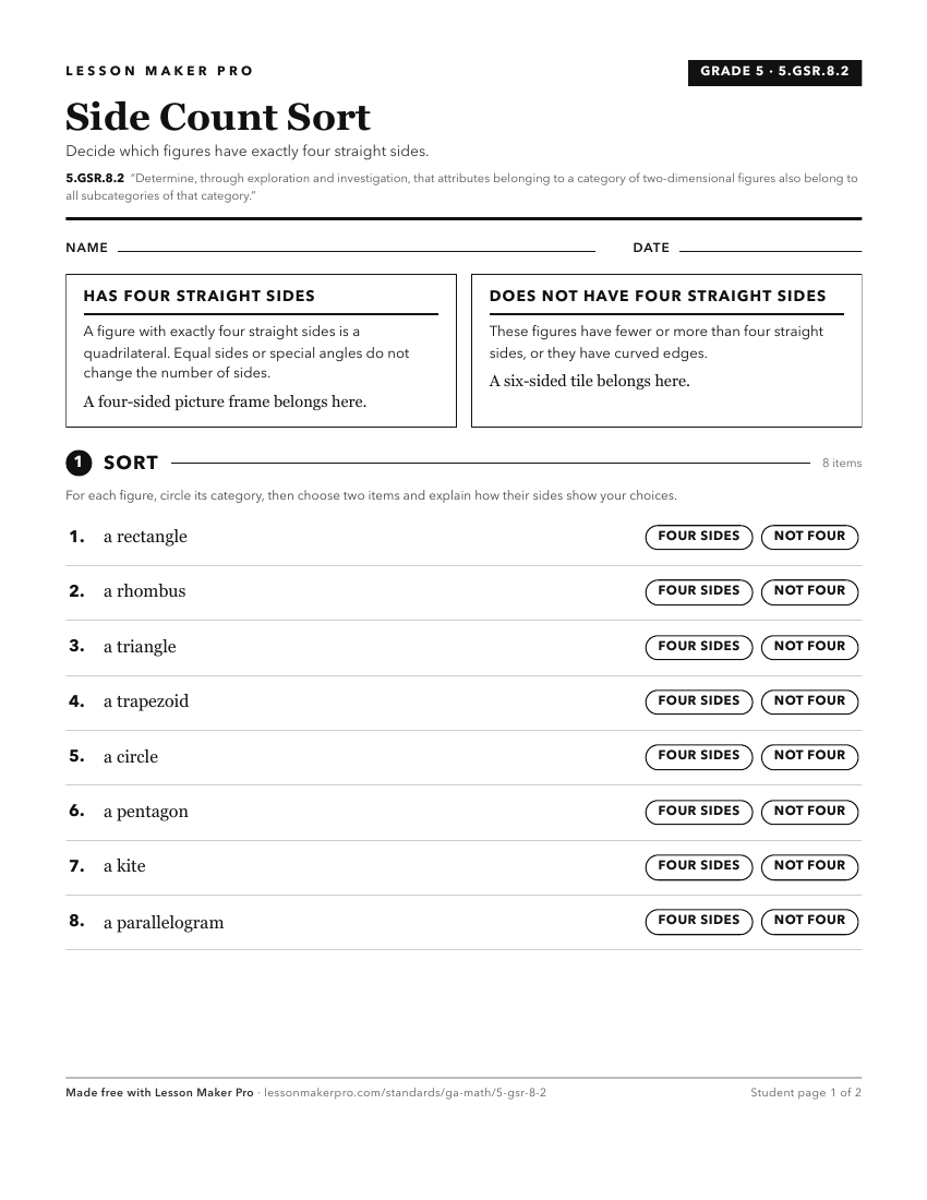 Preview of the 5.GSR.8.2 printable worksheet