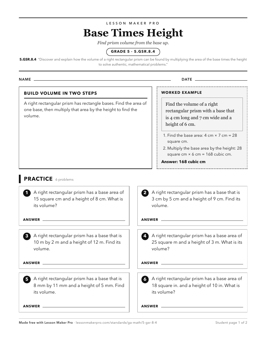 Preview of the 5.GSR.8.4 printable worksheet