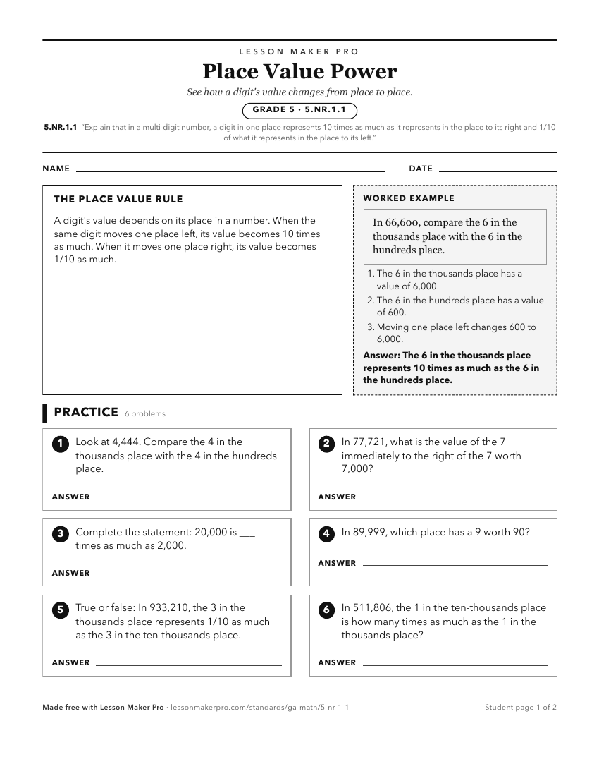 Preview of the 5.NR.1.1 printable worksheet