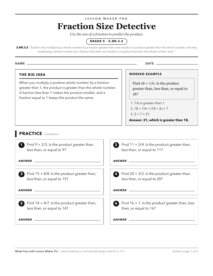 Preview of the 5.NR.3.5 printable worksheet