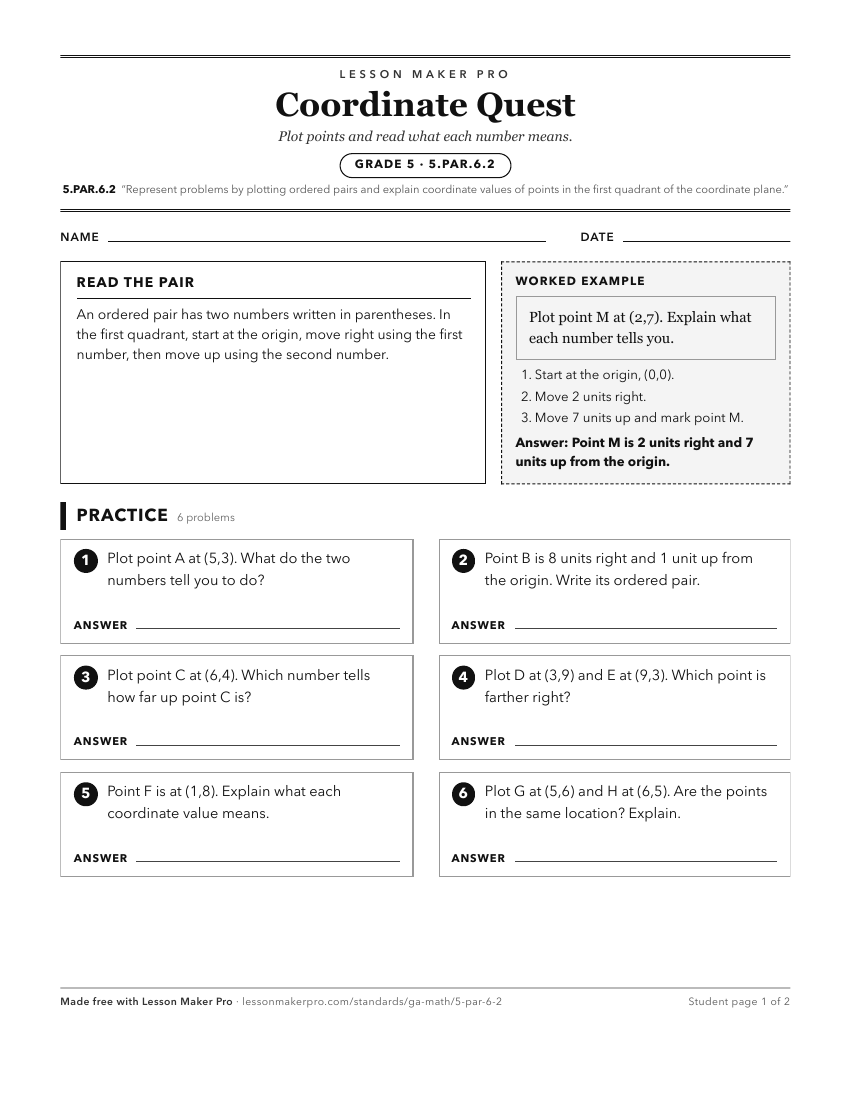 Preview of the 5.PAR.6.2 printable worksheet