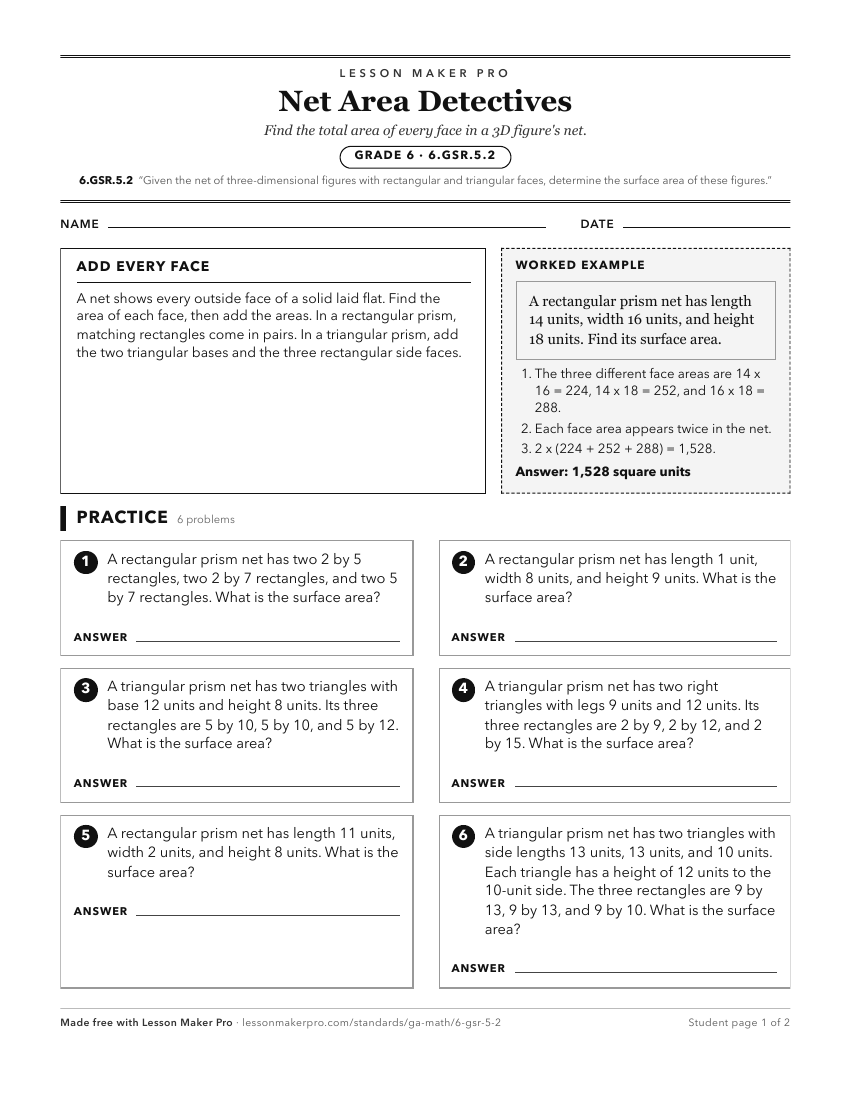 Preview of the 6.GSR.5.2 printable worksheet