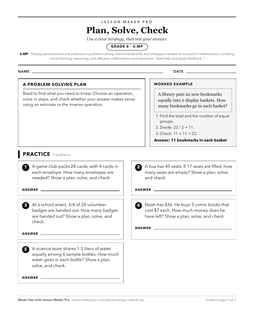Preview of the 6.MP printable worksheet