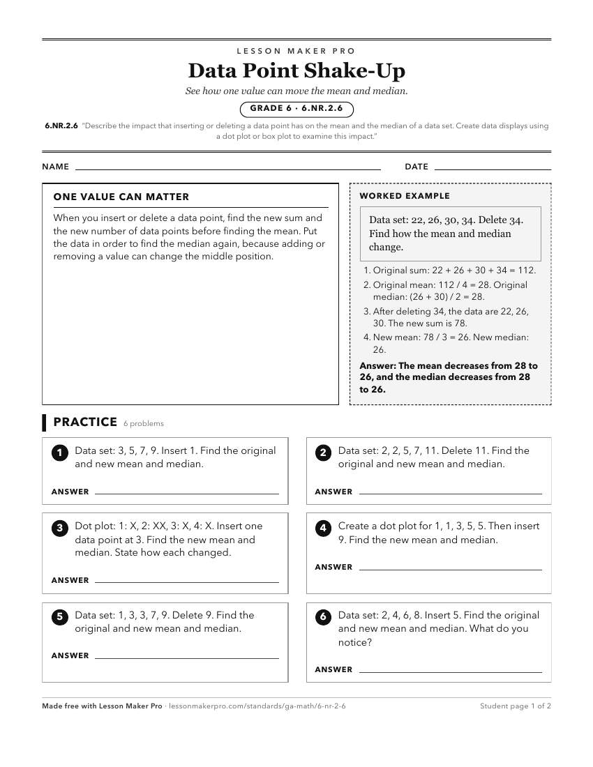 Preview of the 6.NR.2.6 printable worksheet