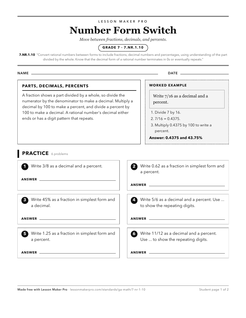 Preview of the 7.NR.1.10 printable worksheet
