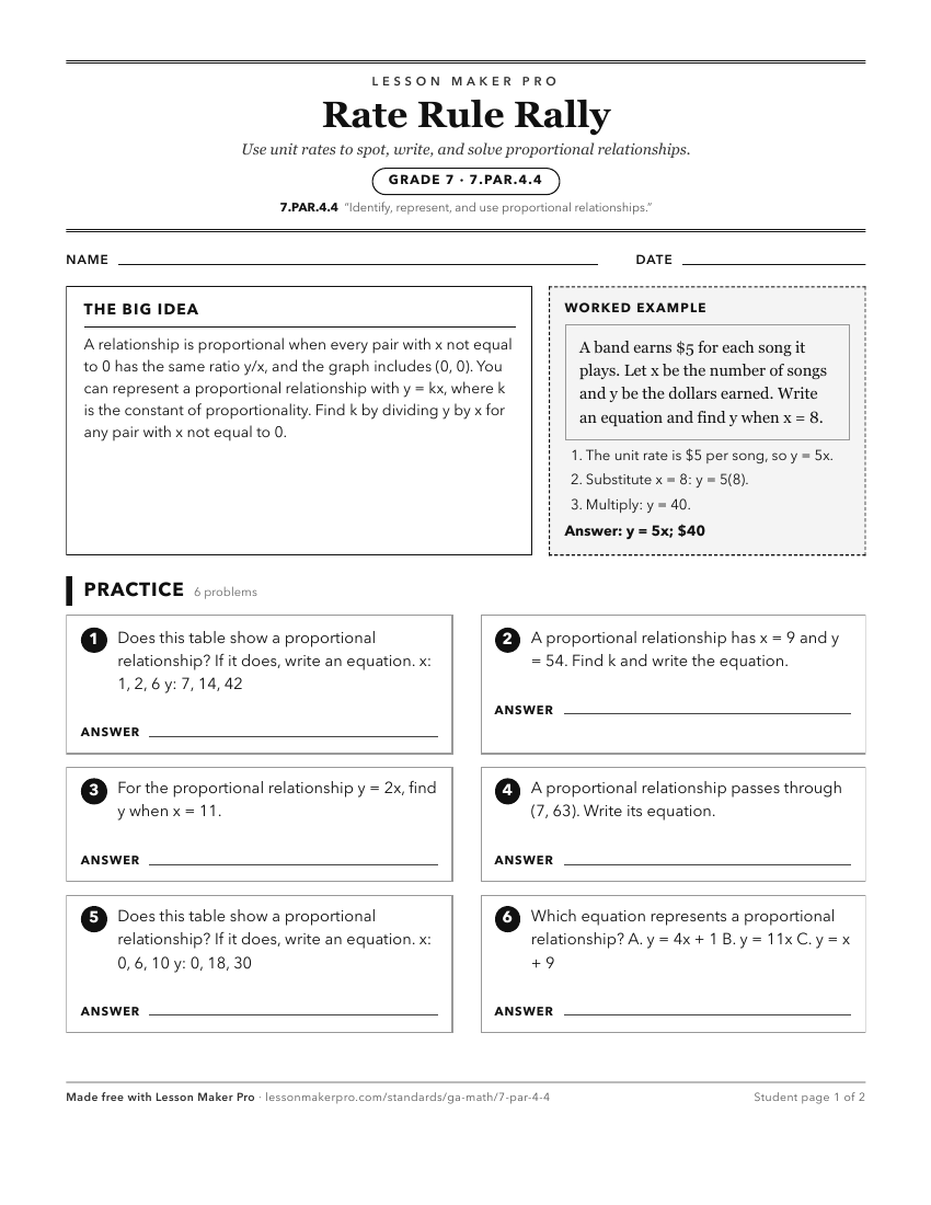 Preview of the 7.PAR.4.4 printable worksheet