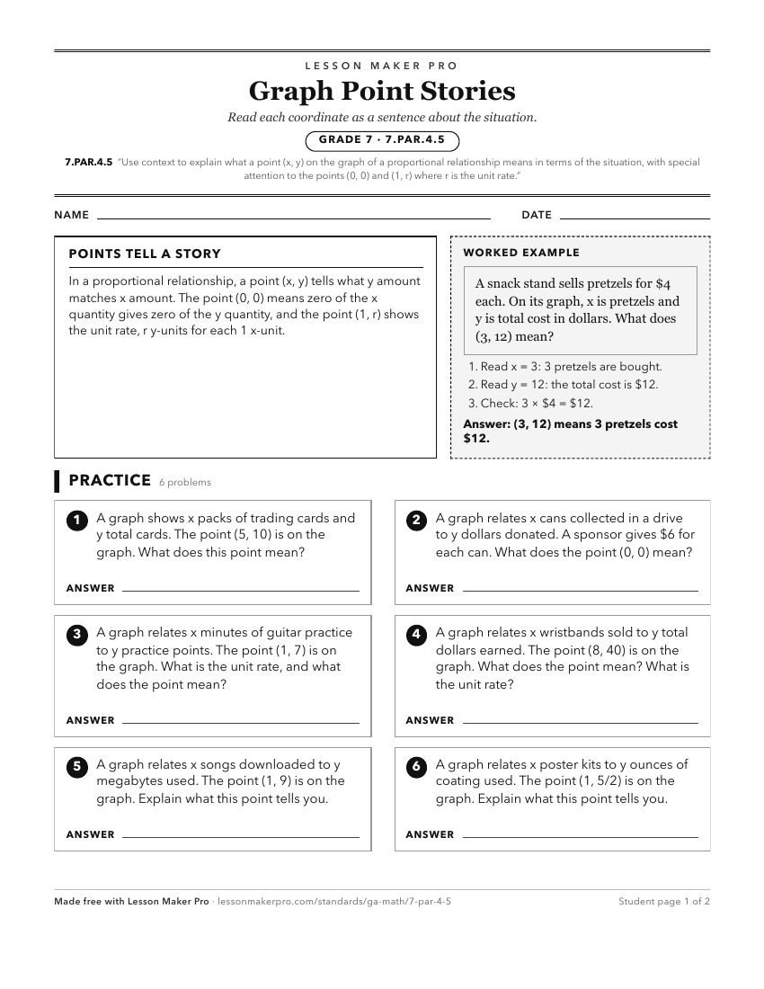 Preview of the 7.PAR.4.5 printable worksheet