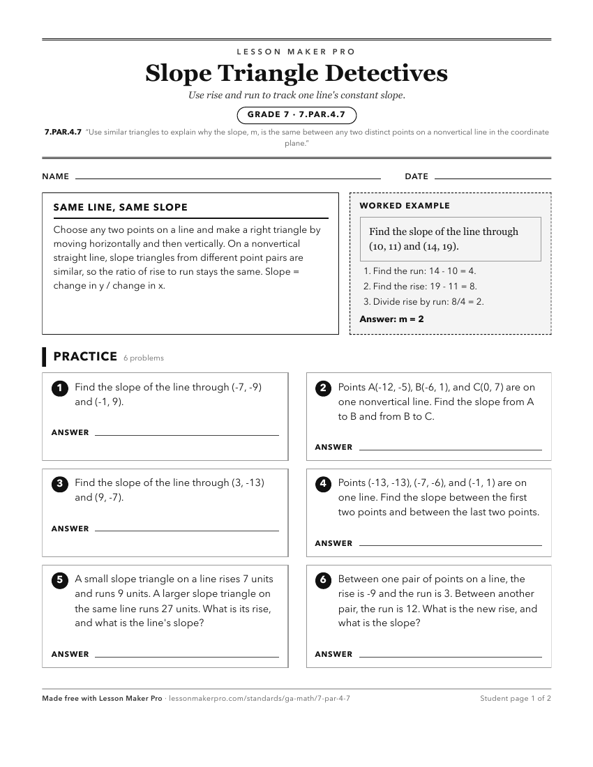 Preview of the 7.PAR.4.7 printable worksheet