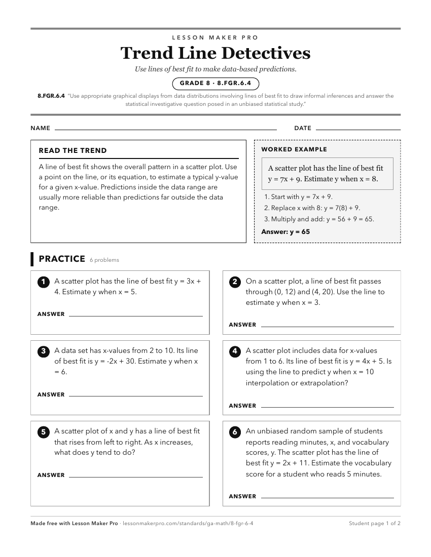 Preview of the 8.FGR.6.4 printable worksheet