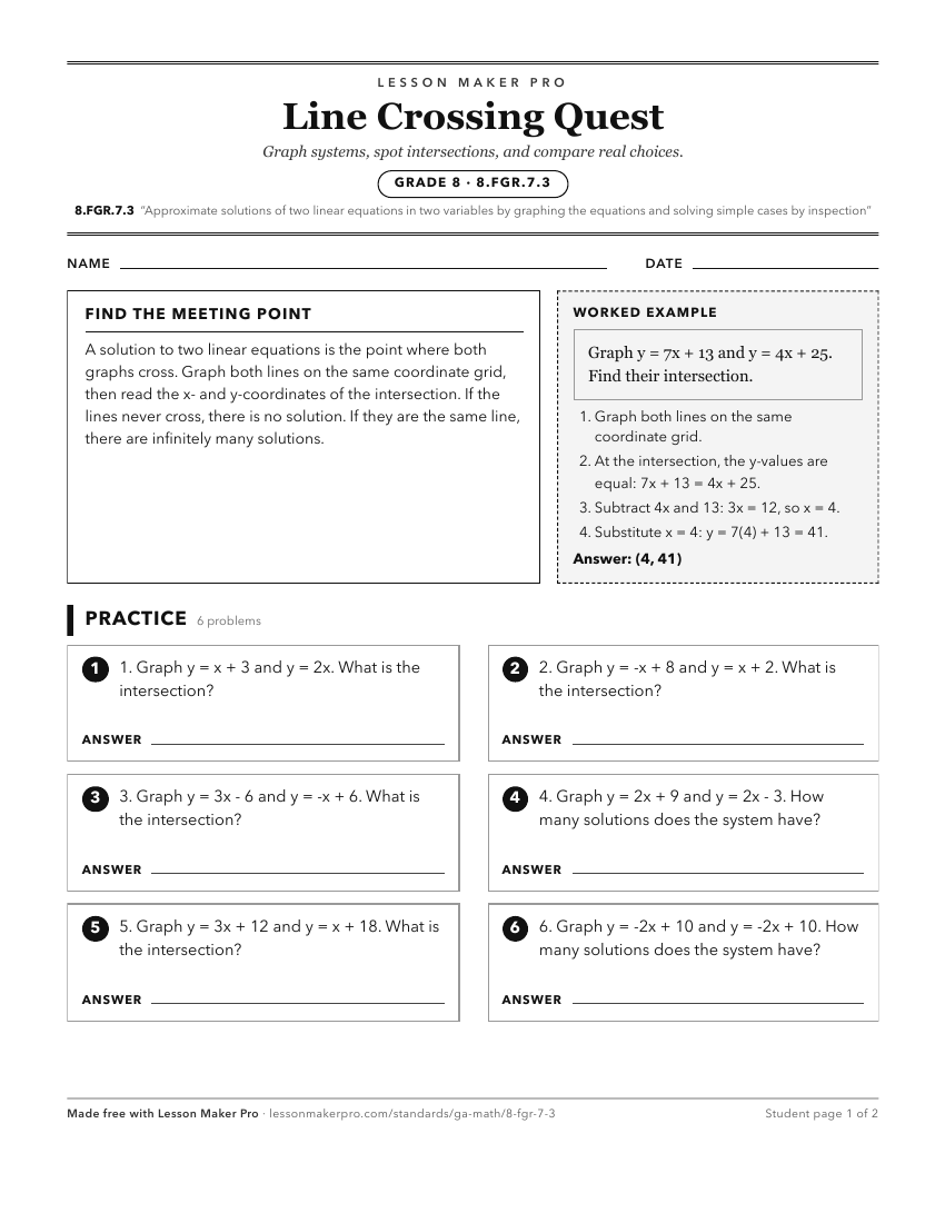 Preview of the 8.FGR.7.3 printable worksheet