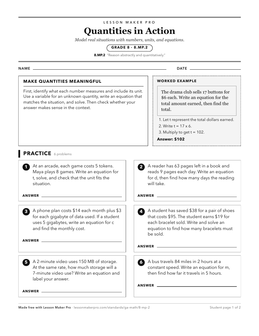 Preview of the 8.MP.2 printable worksheet