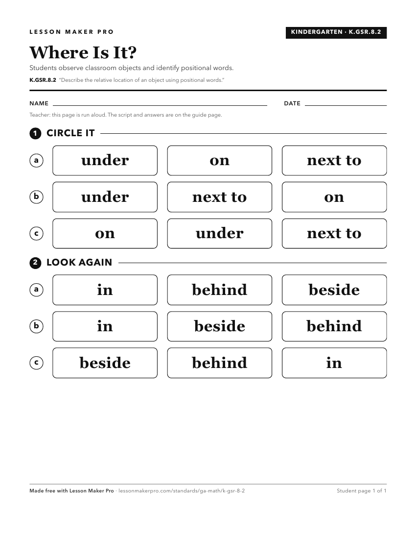Preview of the K.GSR.8.2 printable worksheet