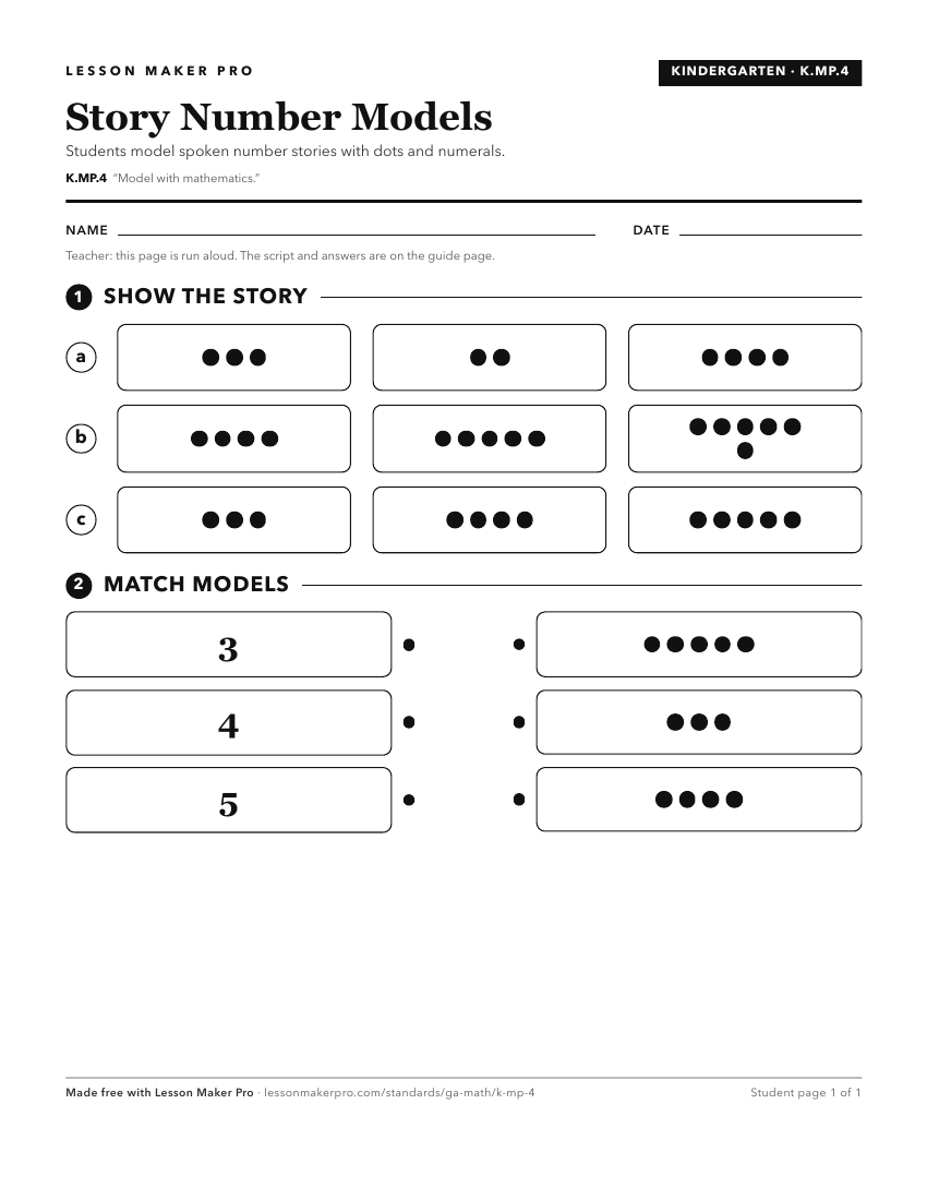 Preview of the K.MP.4 printable worksheet