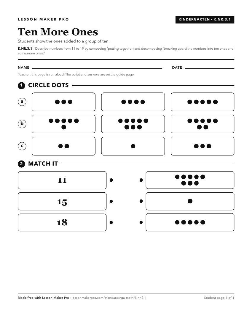Preview of the K.NR.3.1 printable worksheet