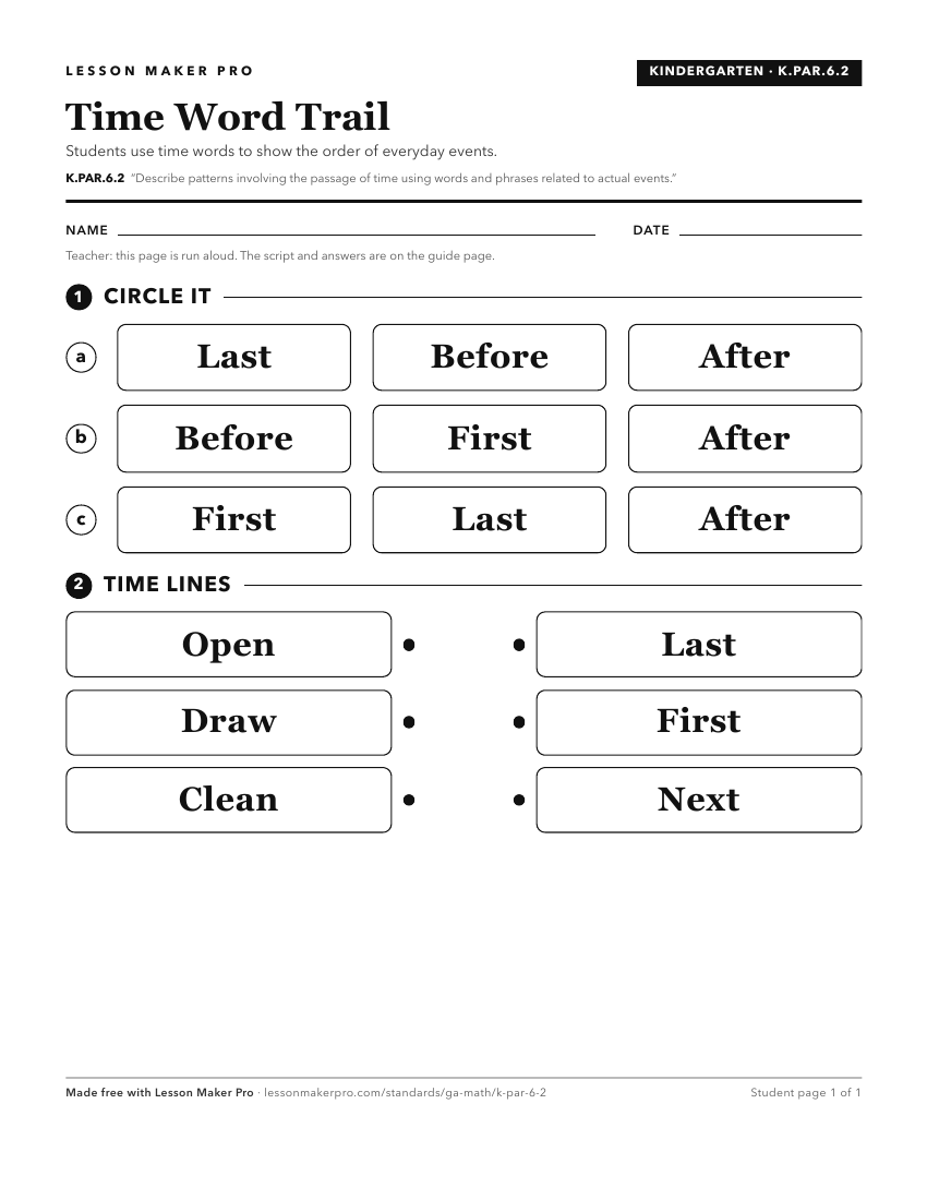 Preview of the K.PAR.6.2 printable worksheet