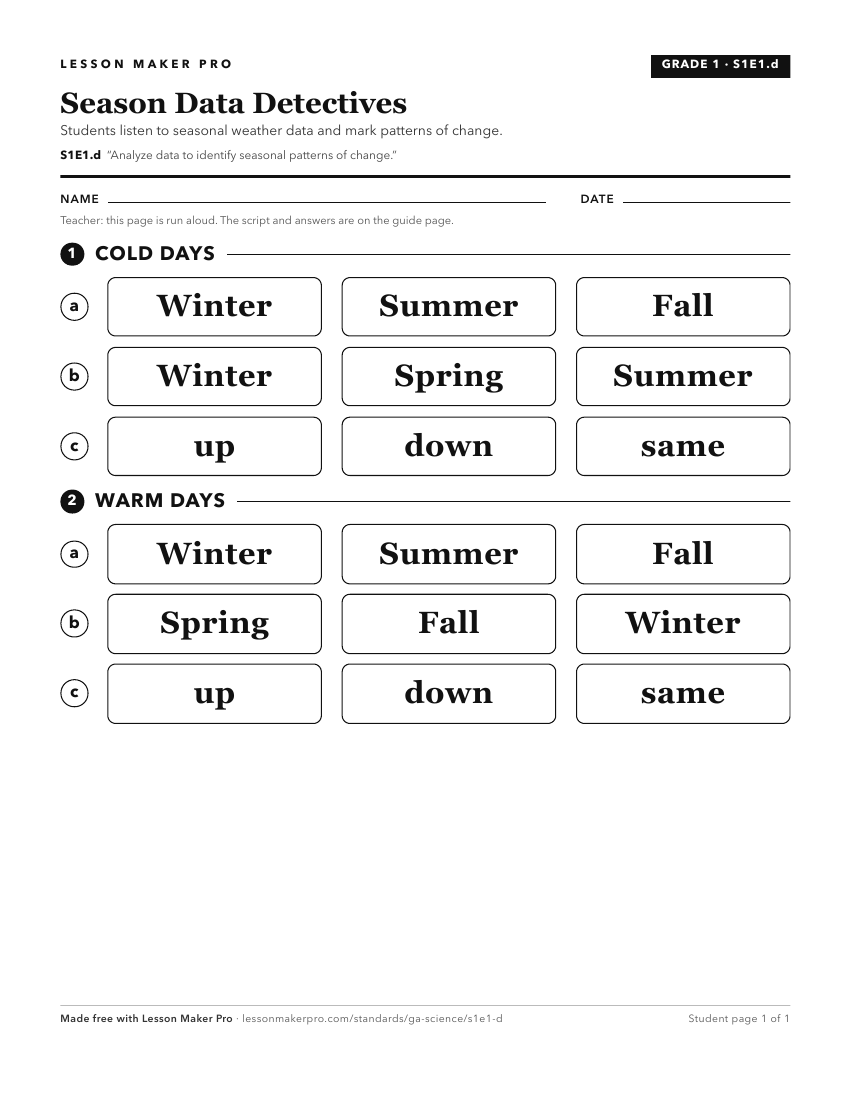 Preview of the S1E1.d printable worksheet