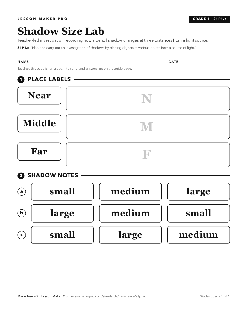 Preview of the S1P1.c printable worksheet