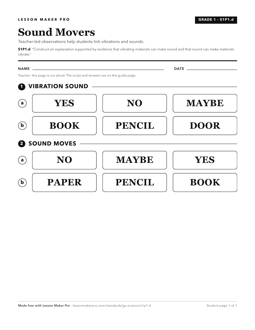 Preview of the S1P1.d printable worksheet