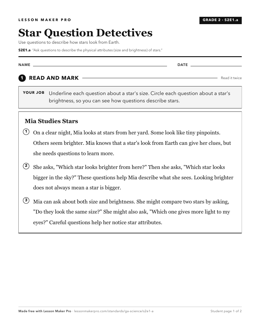 Preview of the S2E1.a printable worksheet