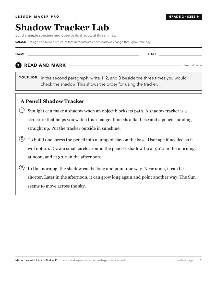 Preview of the S2E2.b printable worksheet