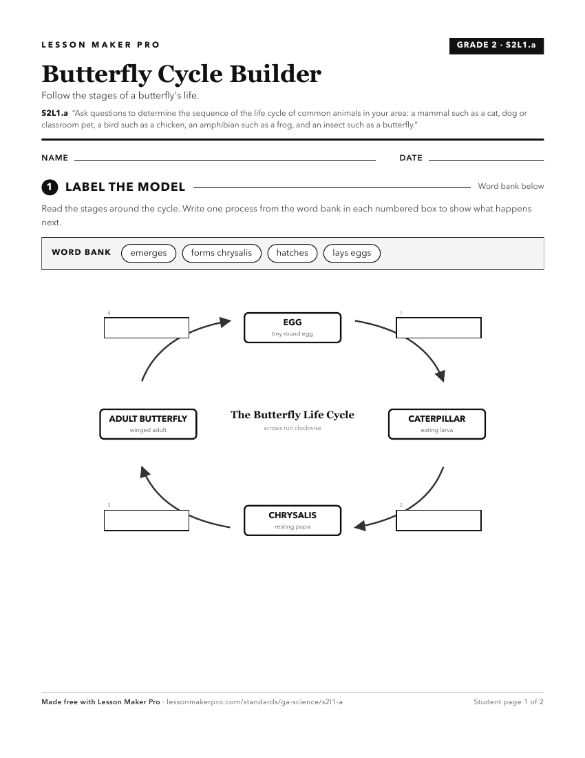 Preview of the S2L1.a printable worksheet