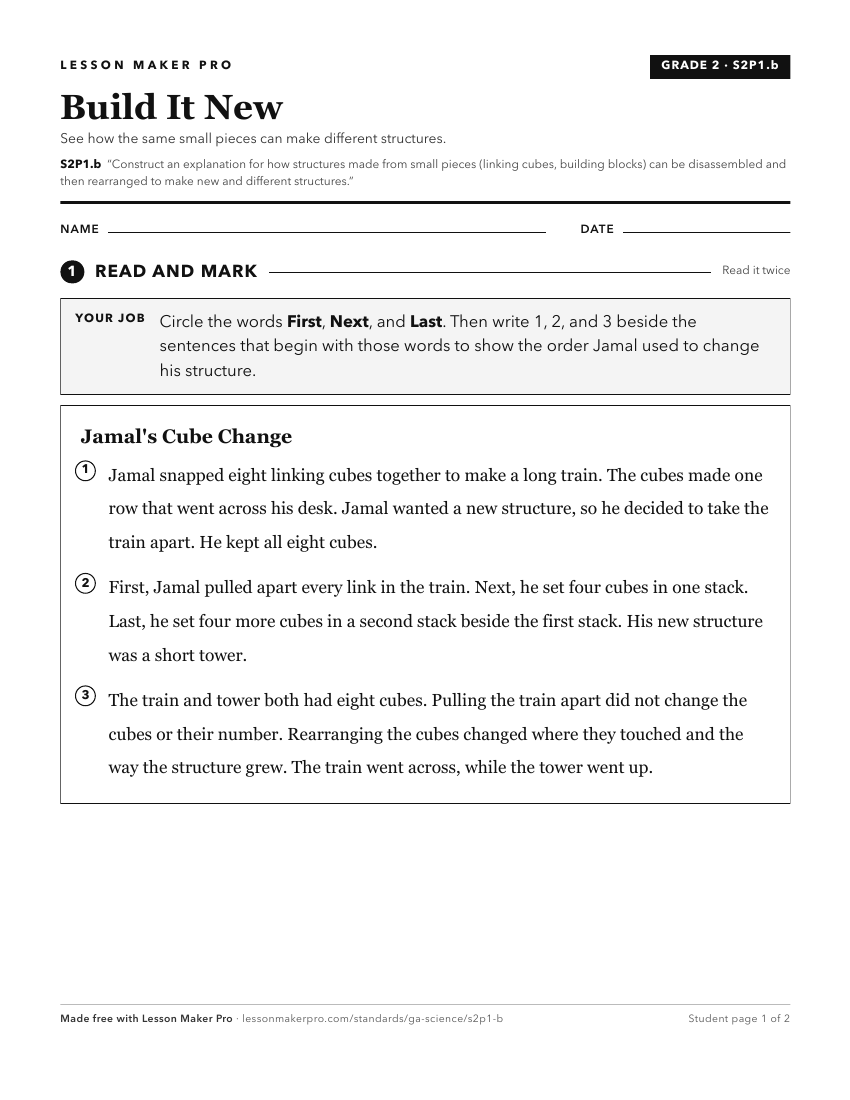 Preview of the S2P1.b printable worksheet