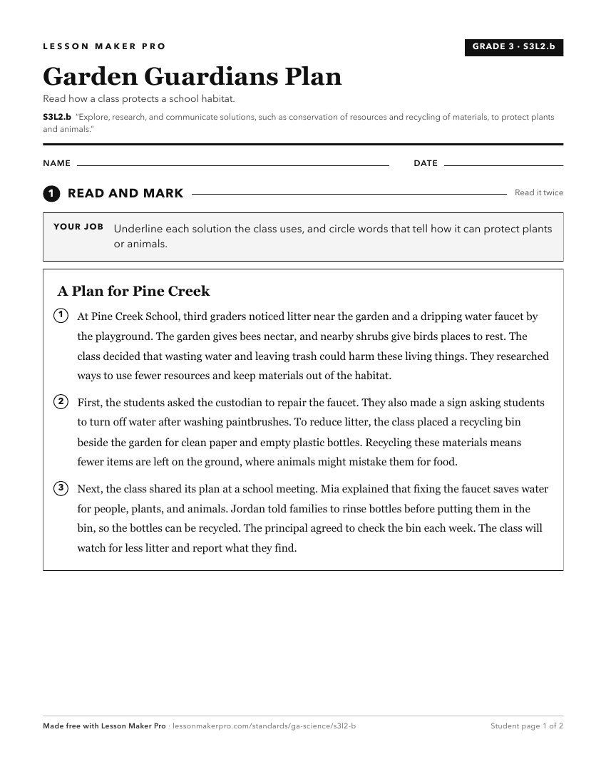 Preview of the S3L2.b printable worksheet