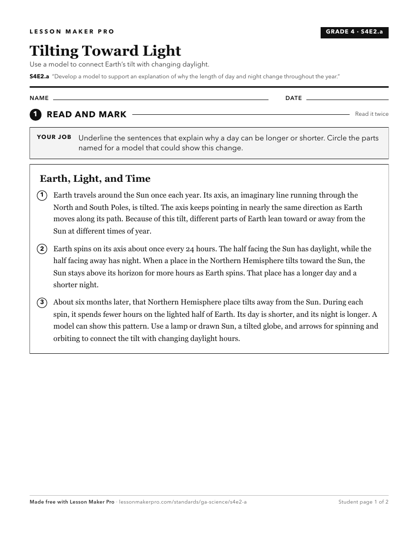 Preview of the S4E2.a printable worksheet