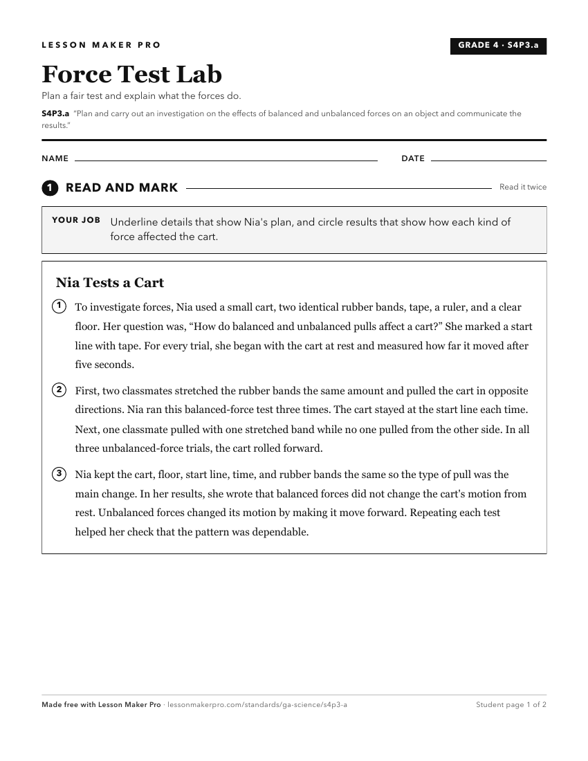Preview of the S4P3.a printable worksheet