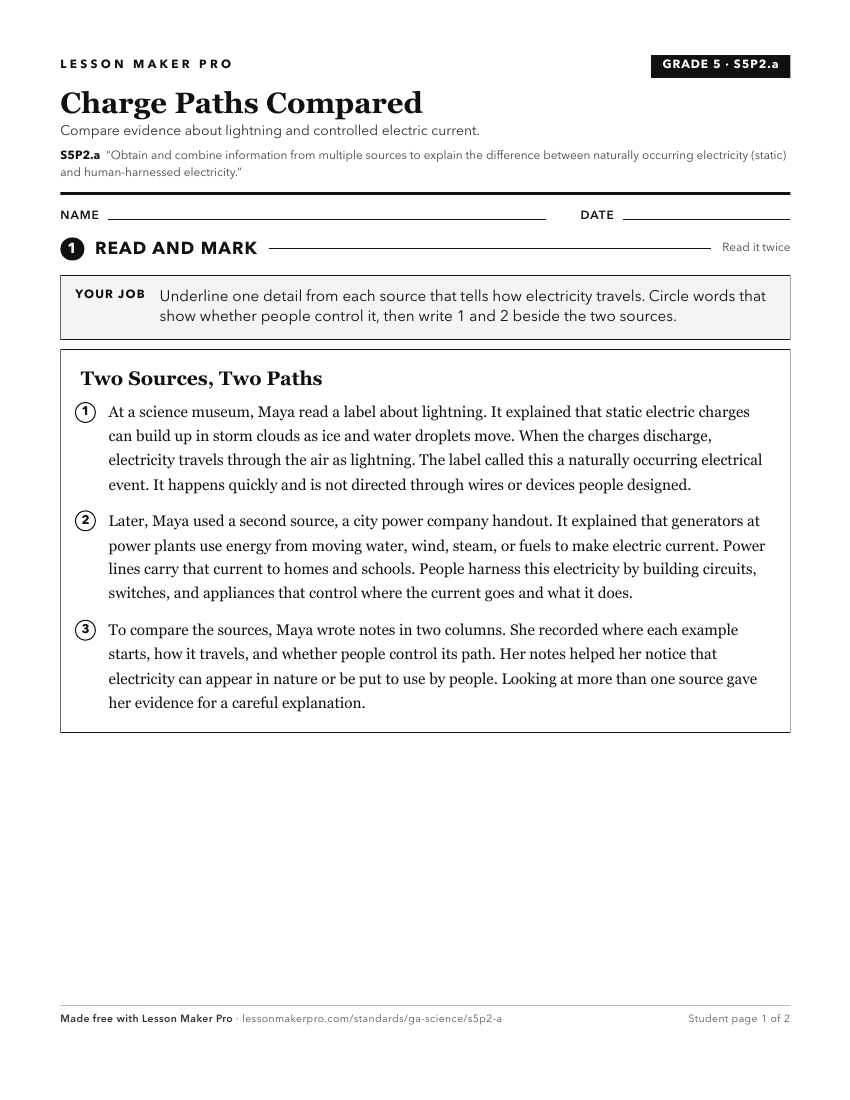 Preview of the S5P2.a printable worksheet