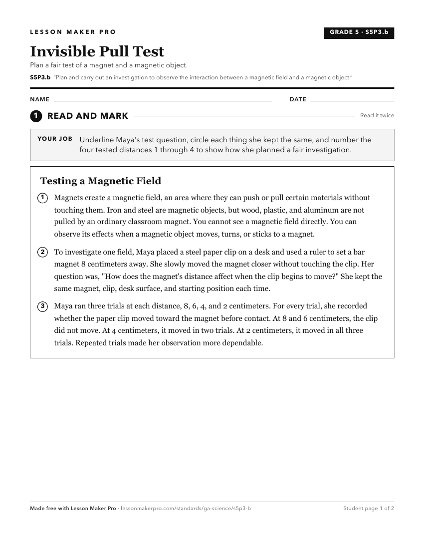 Preview of the S5P3.b printable worksheet