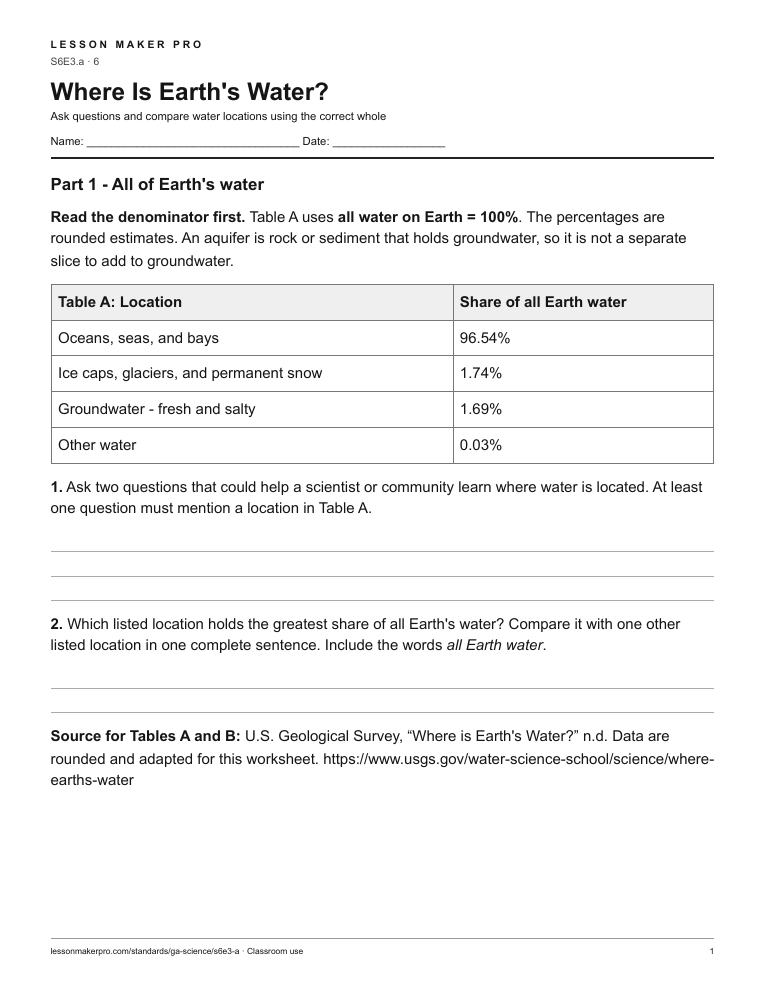 Preview of the S6E3.a printable worksheet